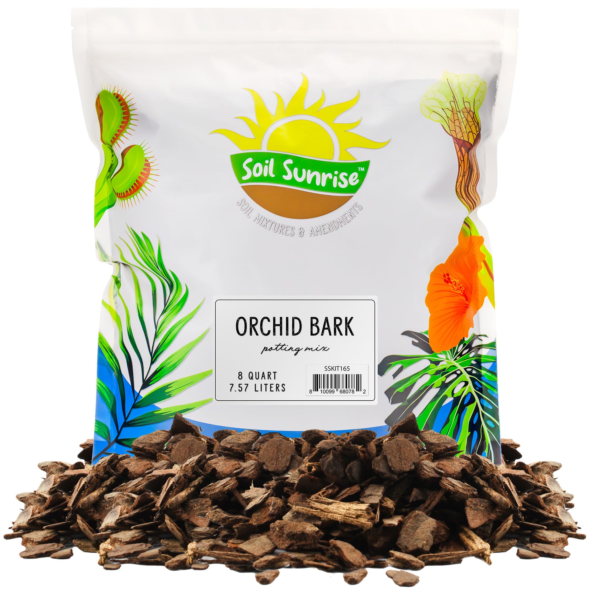 Amazon.com : Soil Sunrise 100% Organic Orchid Potting Bark (8